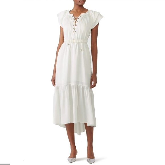 Sabina Musayev White Amber Midi Dress One Size - Picture 1 of 16